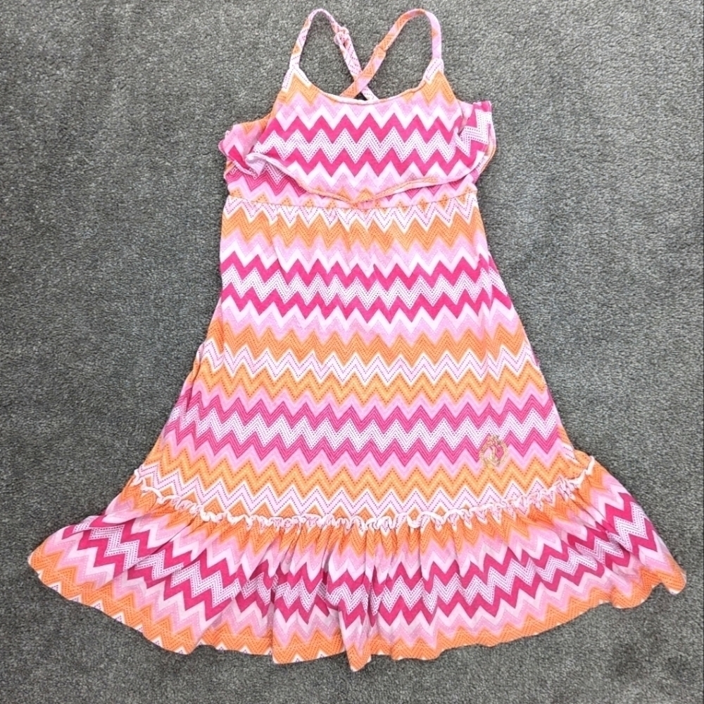 Juicy Couture pink and orange cotton strap dress